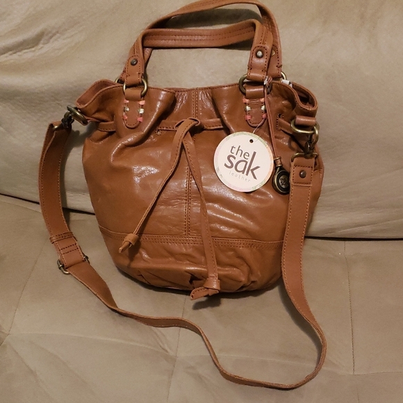 The Sak Tan Leather Shoulder Bag - Picture 1 of 5